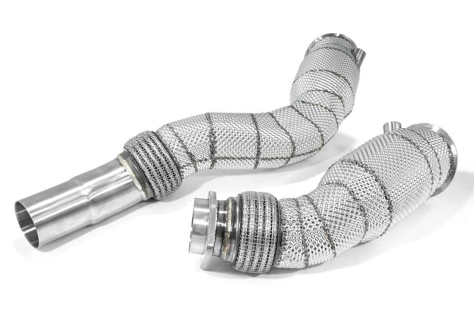 Приемные трубы (даунпайпы) HEATSHIELD Catted BMW-DP-0080 BlackRock BMW S55 M2Comp/M3/M4 F80/F82/F87 — фото 1 из 7