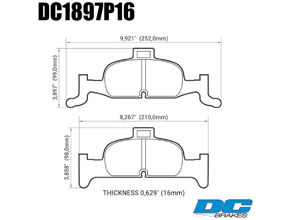 DC Brakes STR.S+ DC1897P15 Передние тормозные колодки для A4 B9 / A5 FY / Q5 FY — фото 1 из 1