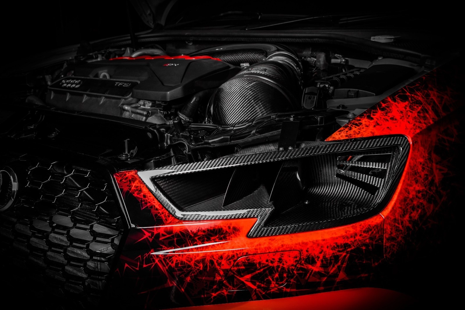 Eventuri EVE-ST38V8S-CF-HDP Воздуховод Фары из карбона для Audi RS3 8V — фото 3 из 12