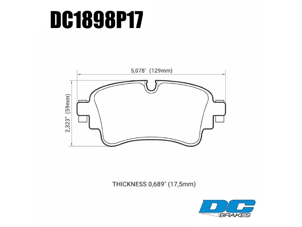 DC Brakes STR.S+ DC1898P17 Задние тормозные колодки для A4 B9 / A5 FY / Q5 FY — фото 1 из 1