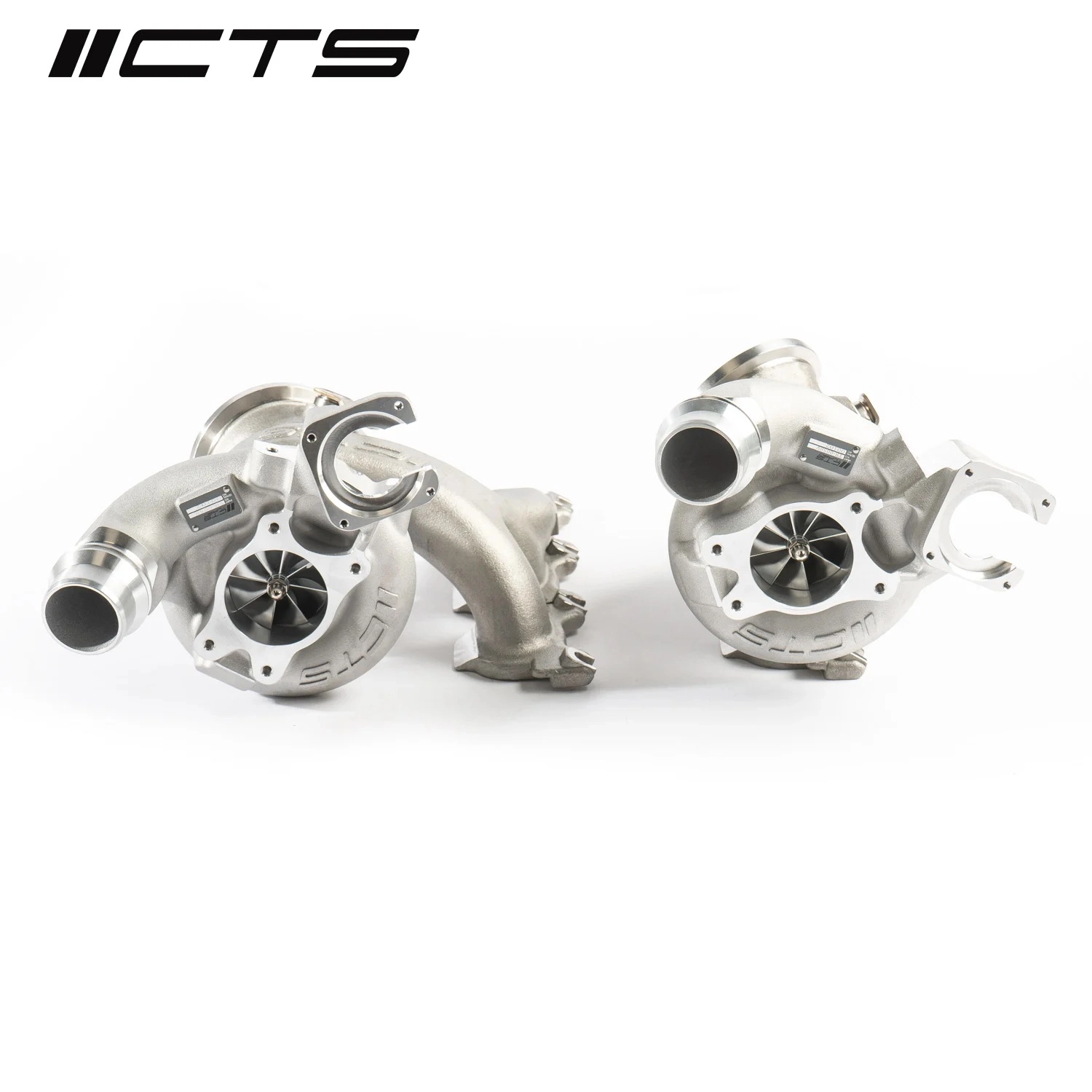 CTS Turbo CTS-TR-0058 Комплект турбокомпрессоров Stage 2+ для G80 BMW M3, G82 BMW M4 / G87 BMW M2 и F97/98 BMW X3M/X4M с двигателем S58 — фото 1 из 12