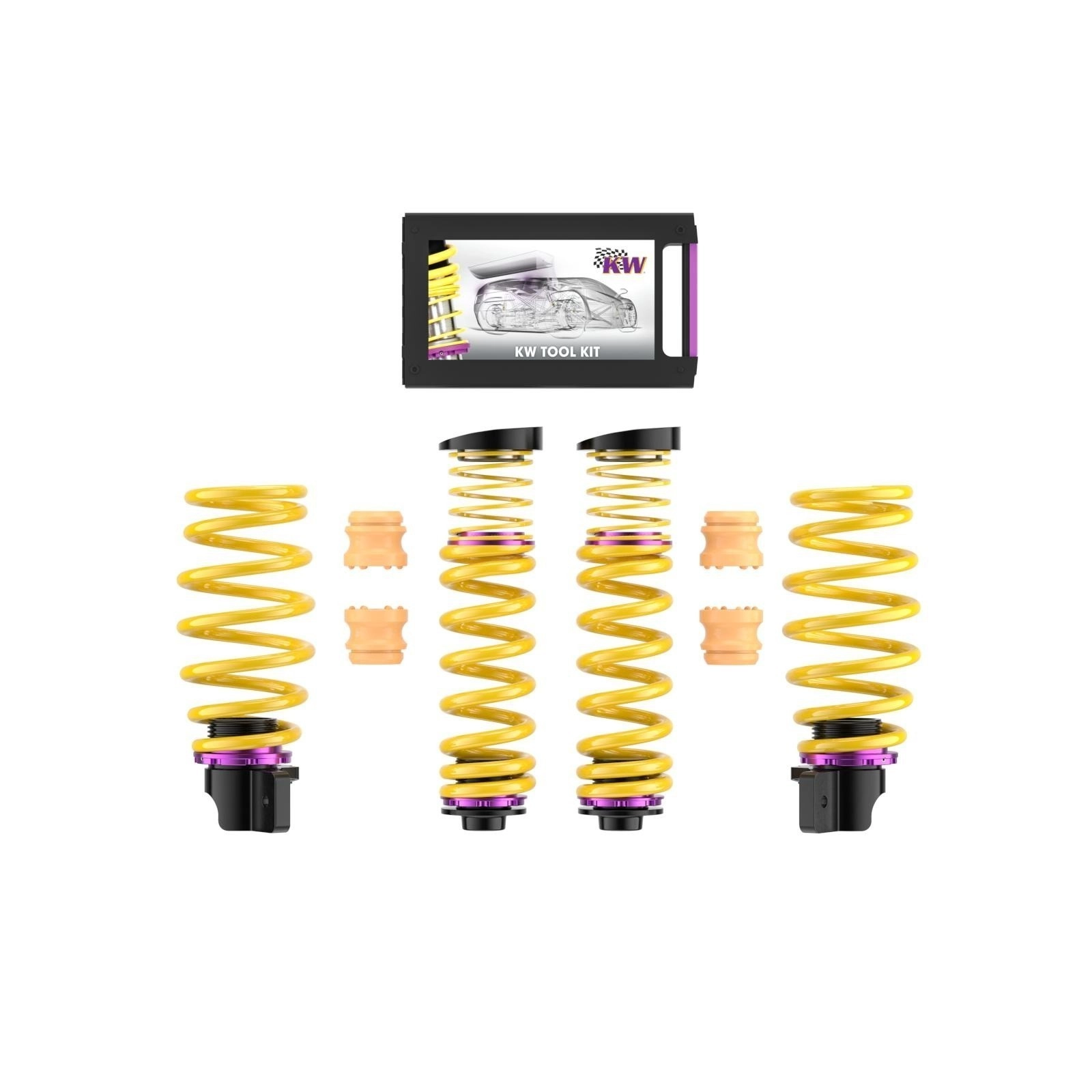 KW Suspensions 253200AN Комплект регулируемых пружин с занижением для BMW M2 F87 / M3 F80 / M4 F82 — фото 1 из 9