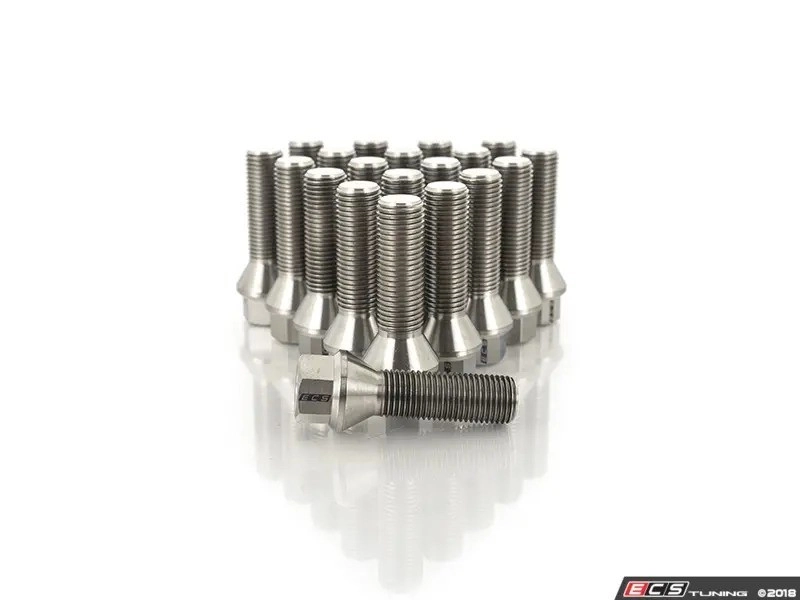ECS Tuning Конусный болт колёсный из титана 14x1.5x40мм (комплект 20 штук) — фото 3 из 7