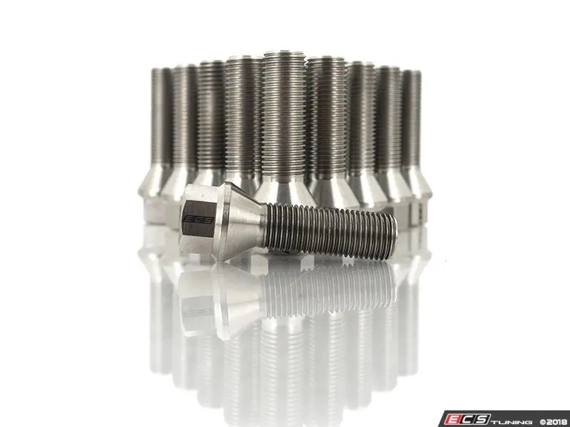 ECS Tuning Конусный болт колёсный из титана 14x1.5x40мм (комплект 20 штук) — фото 1 из 7
