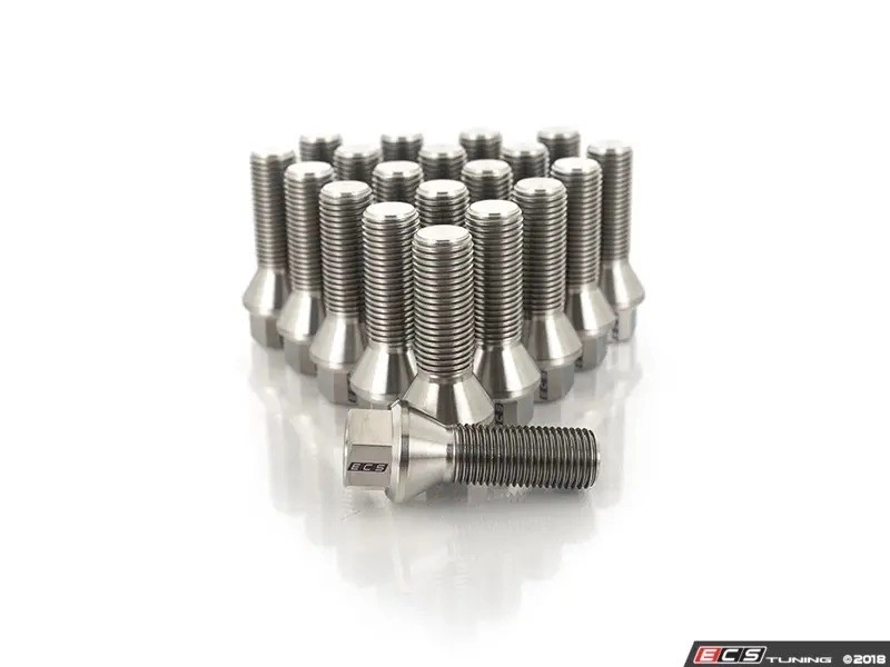 ECS Tuning Конусный болт колёсный из титана 14x1.5x35мм (комплект 20 штук) — фото 3 из 7