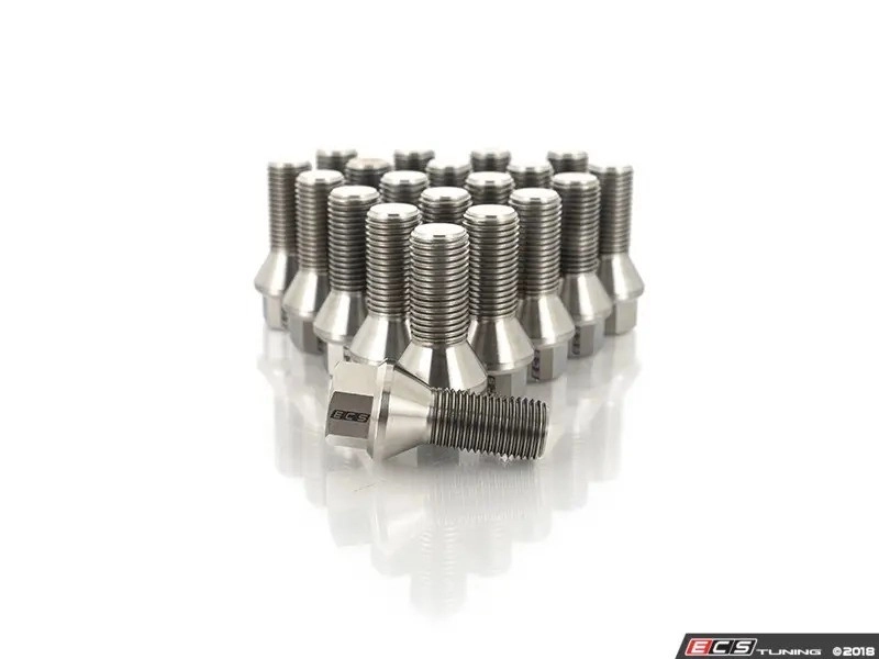 ECS Tuning Конусный болт колёсный из титана 14x1.5x27мм (комплект 20 штук) — фото 2 из 7