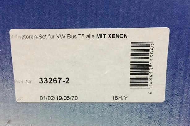 H&R Anti-Roll-Bars 33267-2 Стабилизаторы поперечной устойчивости для VW BUS MULTIVAN T5/T6 — фото 3 из 5