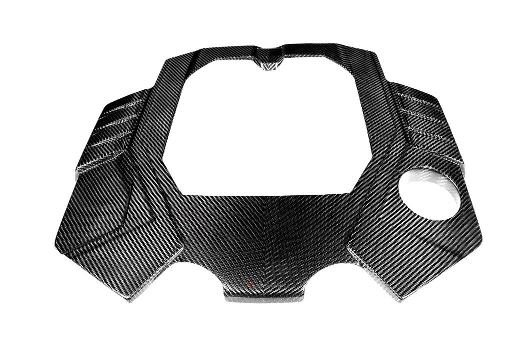Eventuri EVE-C8RS6-CF-EN Черная карбоновая крышка двигателя для Audi RS6 RS7 C8 глянцевая — фото 3 из 3