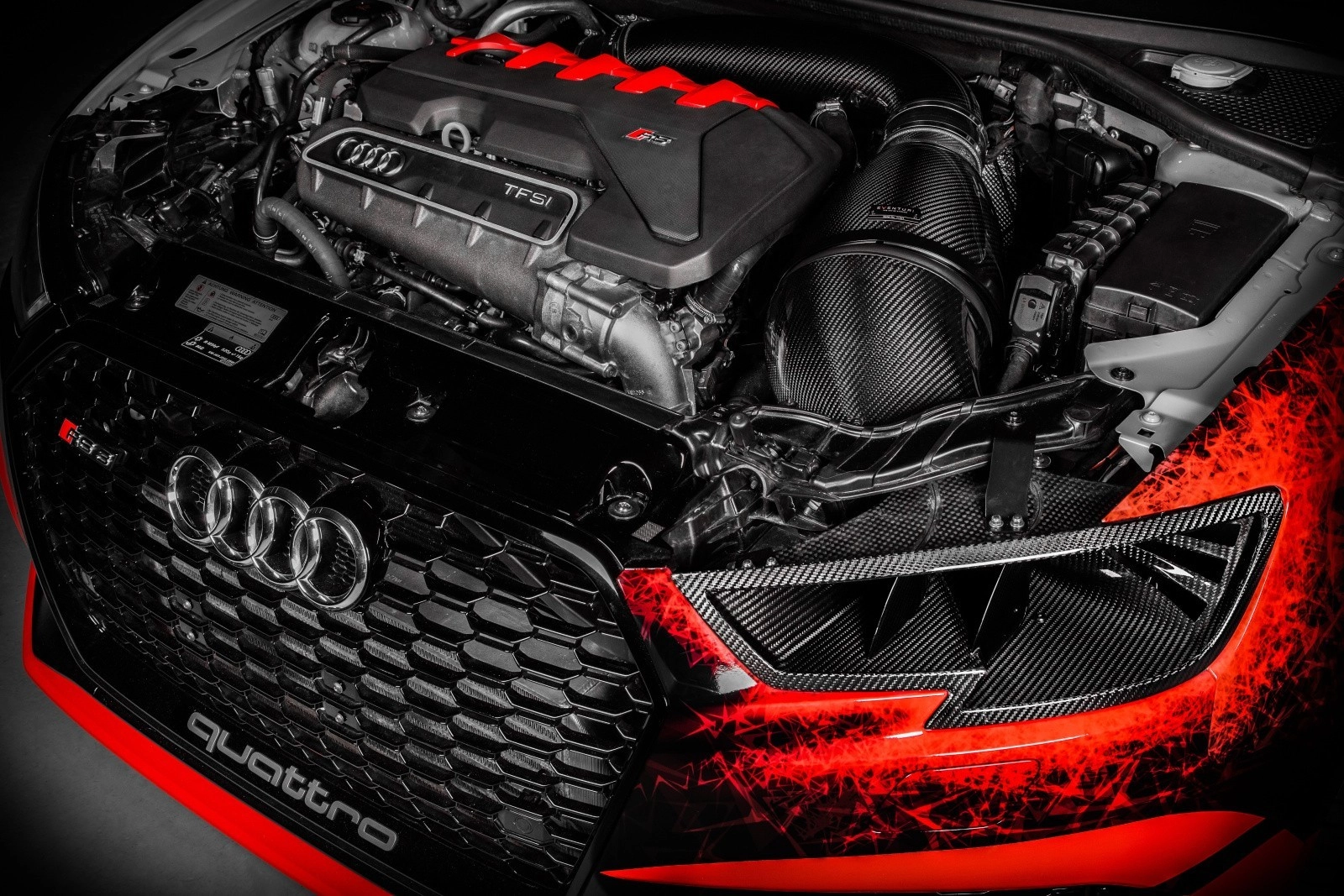 Eventuri EVE-ST38V8S-CF-HDP Воздуховод Фары из карбона для Audi RS3 8V — фото 10 из 12