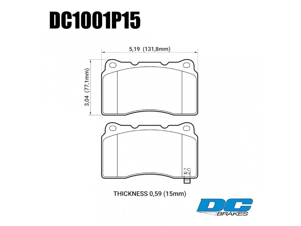 DC Brakes STR.S+ DC1001P15 Передние тормозные колодки для перед MMC LANCER EVO V-X; SUBARU WRX STI — фото 1 из 1
