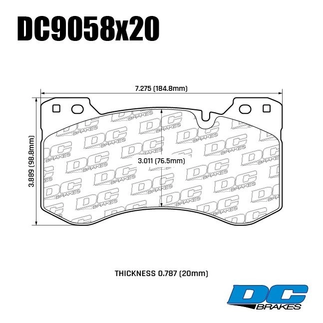 DC Brakes RT.2 DC9058E20 Передние тормозные колодки для BMW M2 G87 M3 G80 M4 G82 — фото 1 из 1