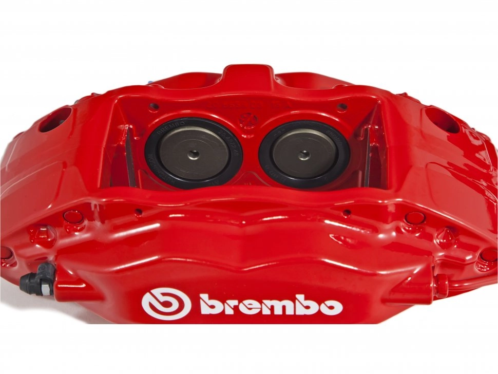 Brembo 4pot комплект тормозной системы на VAG (КРАСНЫЕ) — фото 4 из 4