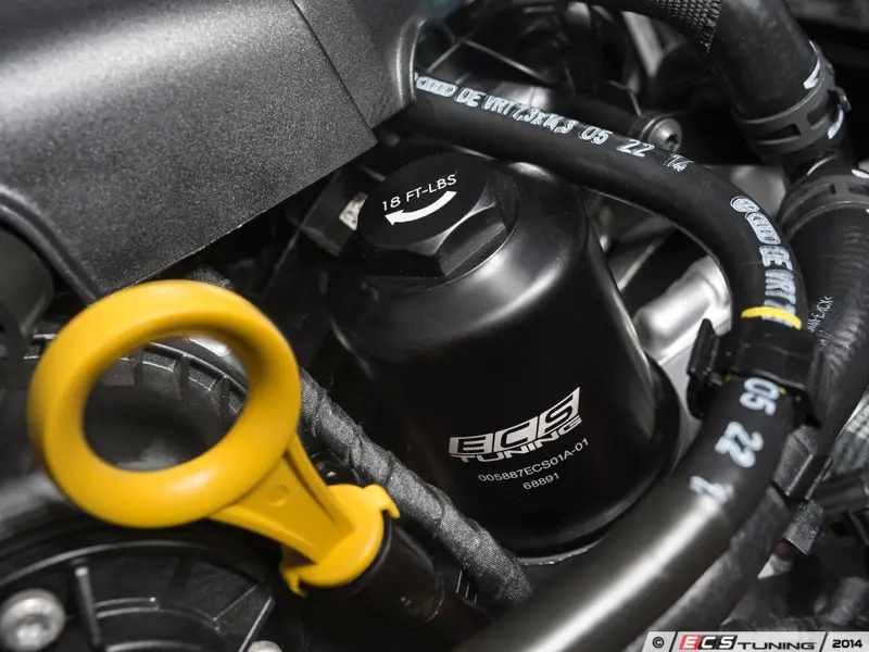 ECS Tuning ES#2785483 Алюминиевый корпус масляного фильтра для VAG 1.8 2.0 TSI Gen.3 (чёрный) — фото 9 из 9
