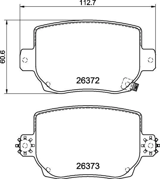DC Brakes RT.2 DC9053E16 Задние тормозные колодки для TESLA Model 3, Model Y, Тормоза Performance (SPORT) — фото 1 из 1