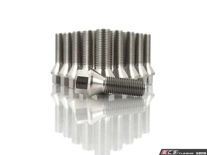 ECS Tuning Конусный болт колёсный из титана 14x1.5x35мм (комплект 20 штук) — фото 1 из 7